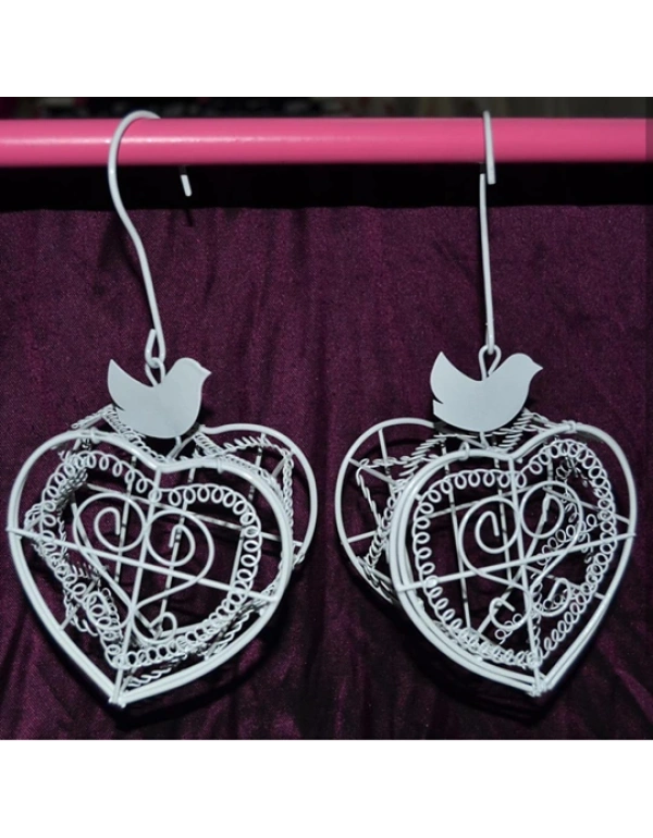 DEKORATİF KALP FERFORJE KAFES