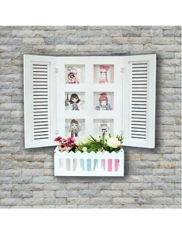 DEKORATİF PANJUR VE ÇİÇEKLİKLİ FOTOĞRAF ÇERÇEVESİ