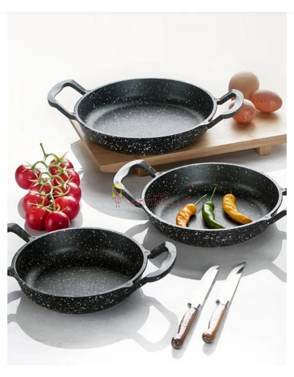 Döküm Sahan Seti 3Lü 18-20-22 Cm Sahan