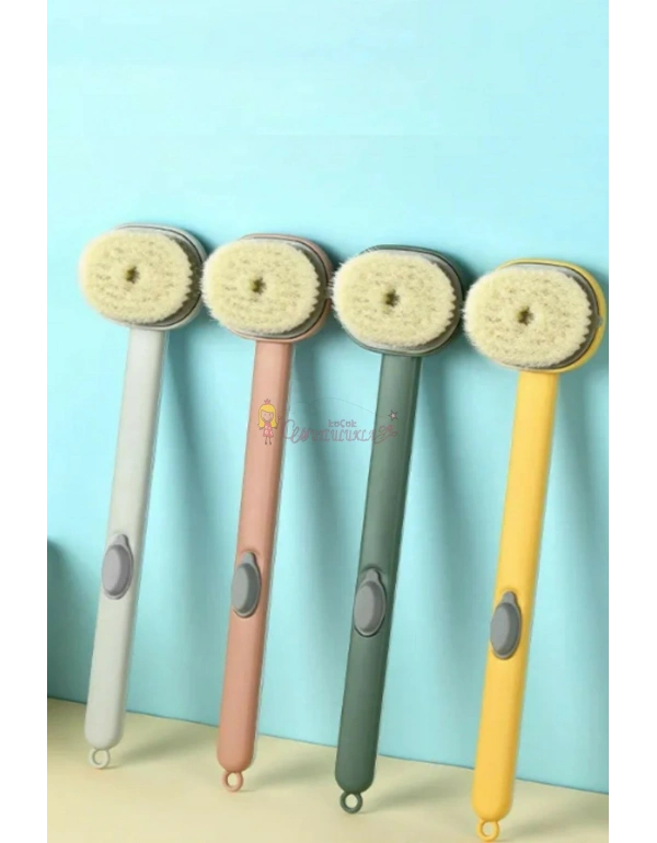 Duş Jeli Hazneli Uzun Saplı Banyo Sırt Fırçası