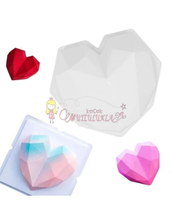 Elmas Kalp Silikon Kalıp-Büyük