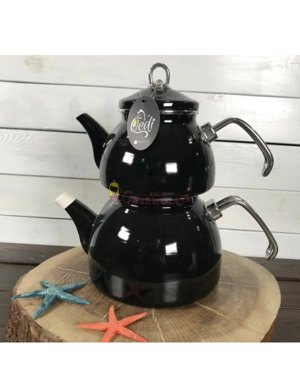 Emaye Çaydanlik takimi Platin sap