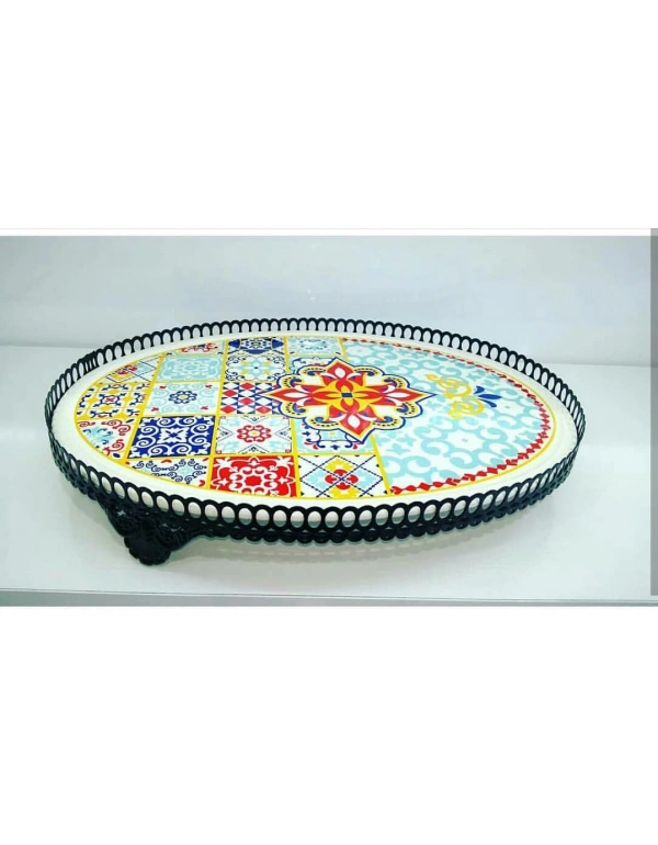 ETNİK DESENBÜYÜK OVAL SUNUM TABAĞI