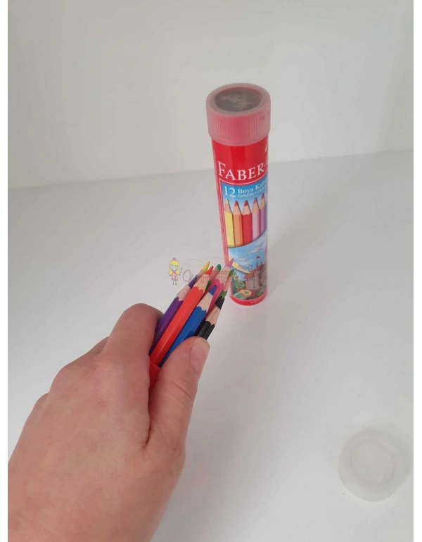Faber Castell Kuru Boya Metal Kutulu Uzun 12Li
