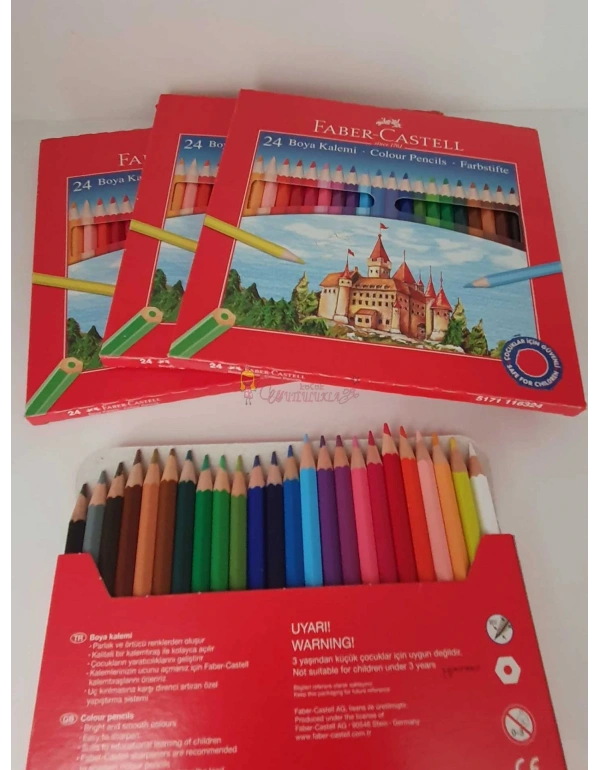 Faber Castell Kuru Boya Uzun 24Lü