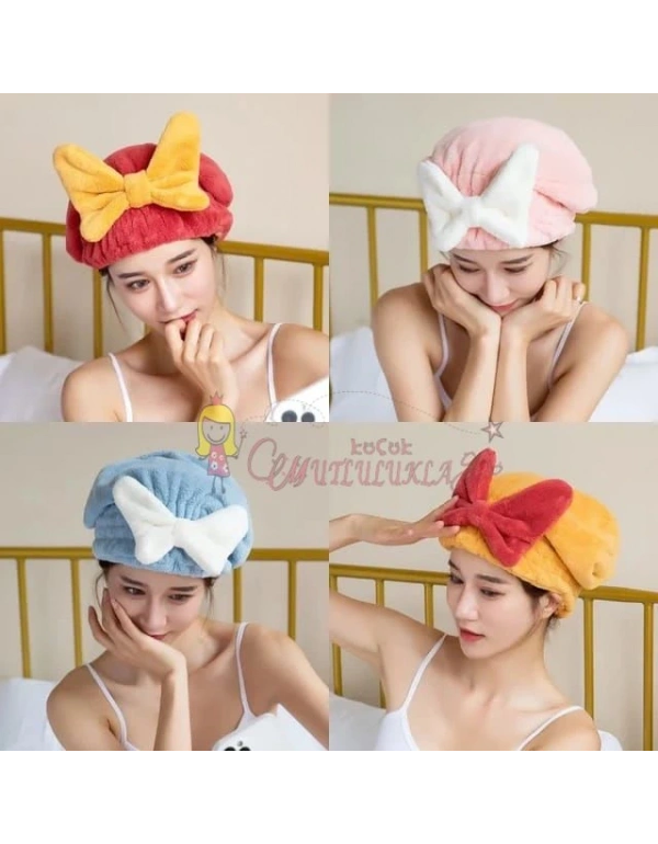 Fiyonklu Saç Duş Banyo Bonesi