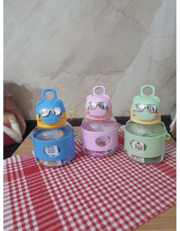 Gözlük Detayli Köpek Matara