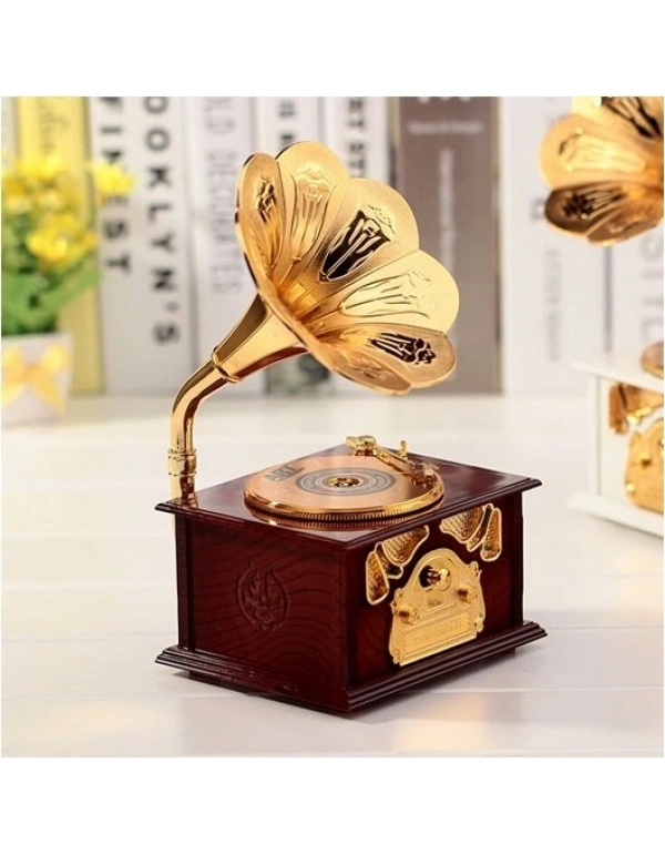 GRAMAFON ŞEKLİNDE MÜZİK KUTUSU