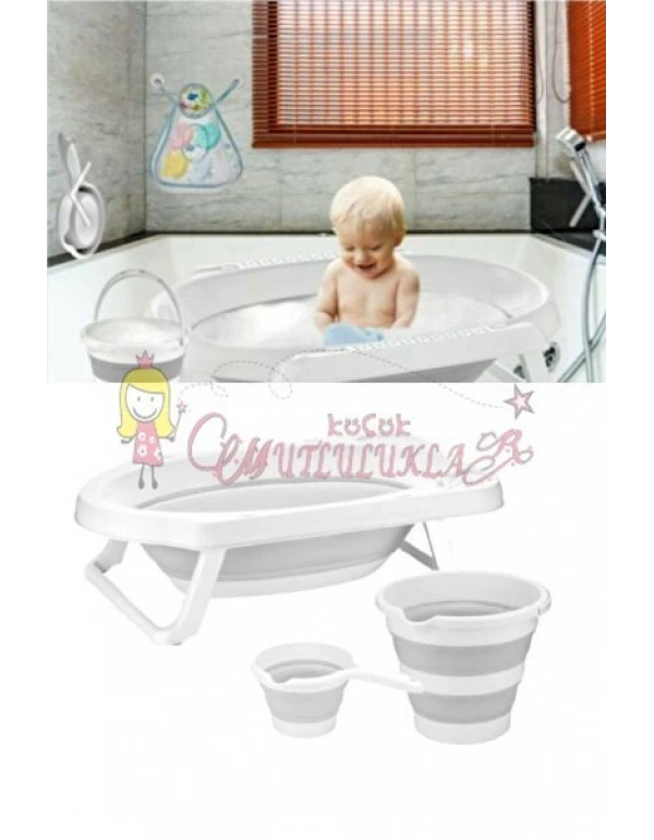 Gri Katlanır Banyo Küveti