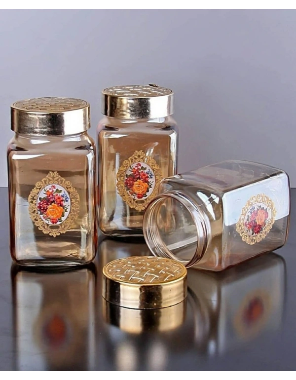 GÜL DESENLİ ORTA BOY ERZAK KAVANOZU