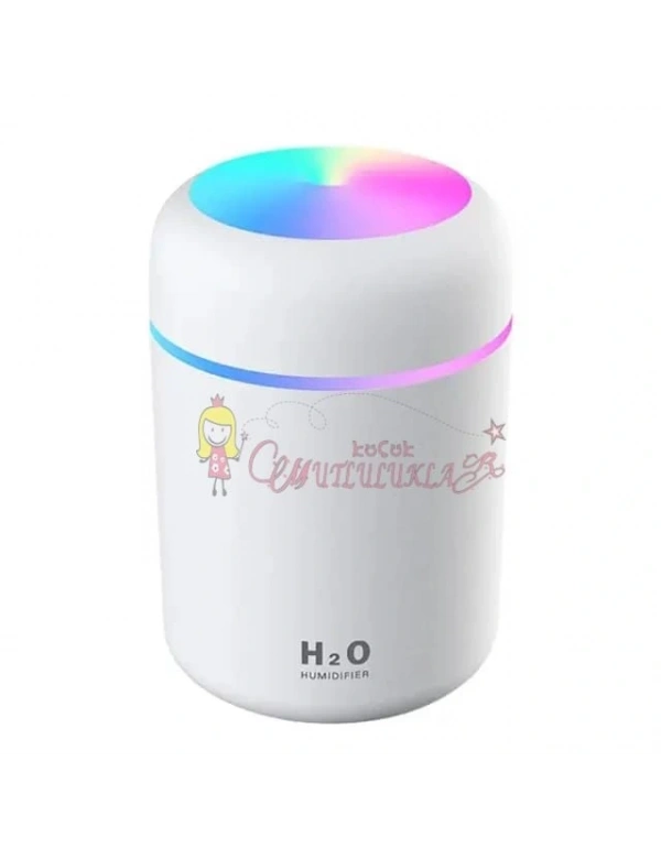 H2O Humidifier 300 ml Ulrasonik Hava Nemlendirici Buhar Makinesi ve Aroma Difüzörü