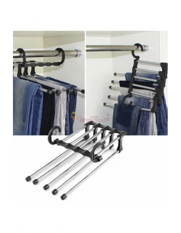 Hareketli Dolap İçi Pantolon Kravat Şal Askı Sistemi Düzenleyici Katmanlı Askılık Organizer