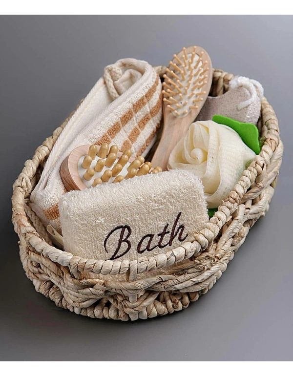 HASIR OVAL SEPETTE BANYO SETİ