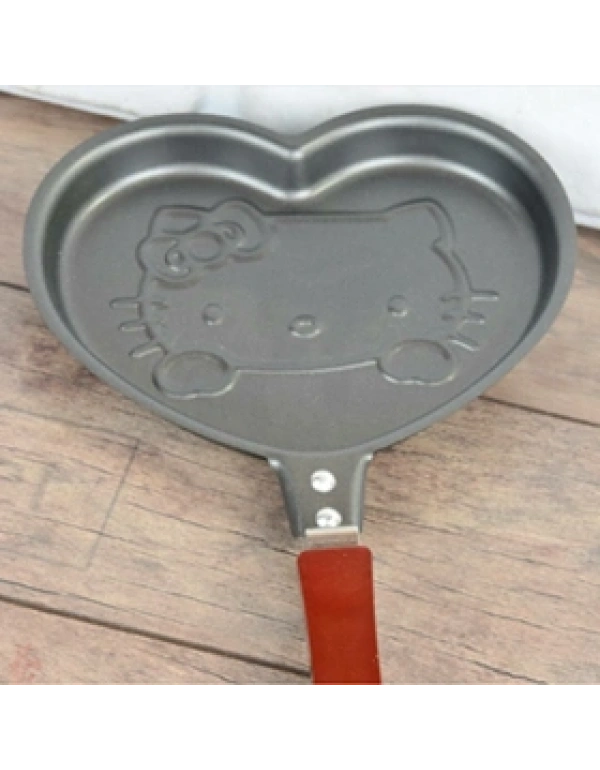 HELLO KİTY ŞEKİLLİ KALP TEFLON YUMURTA VE SOS TAVASI