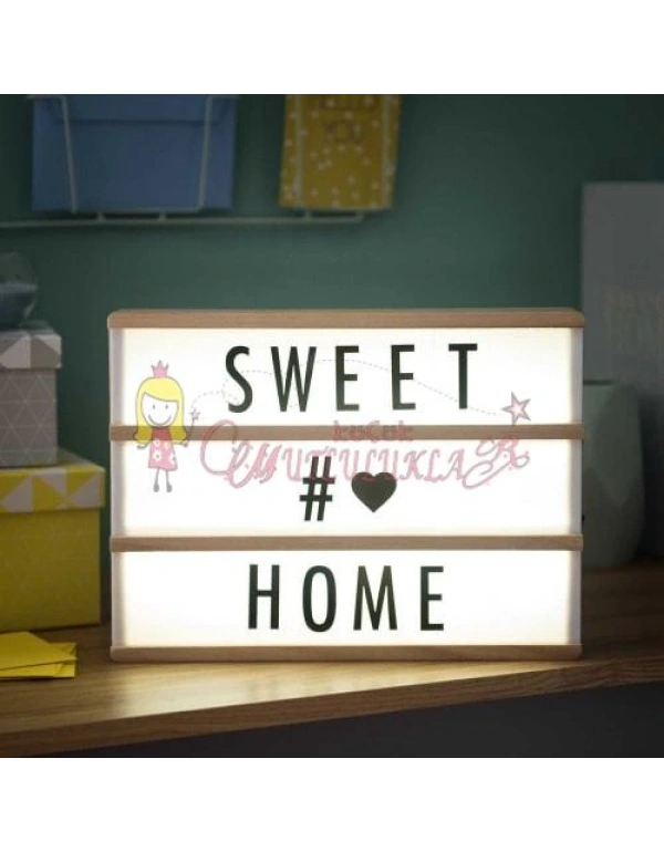 Işıklı Ve Harfli Dekoratif Pano Lightbox