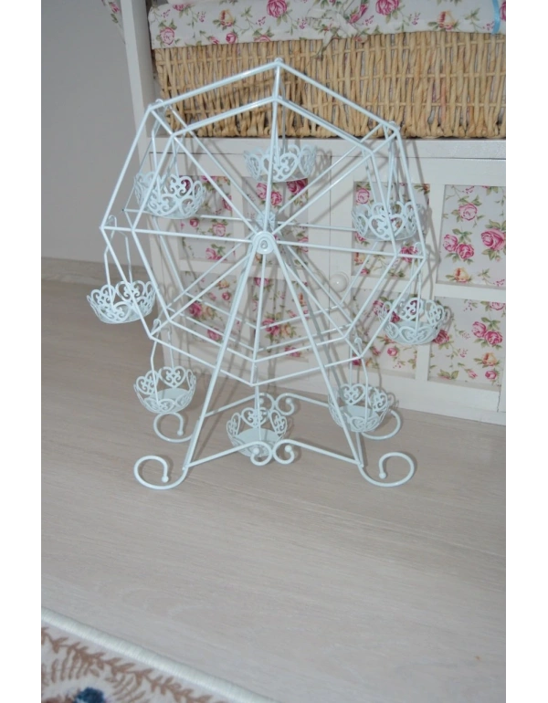 KALPLİ DÖNME DOLAP METAL CUPCAKE STANDI