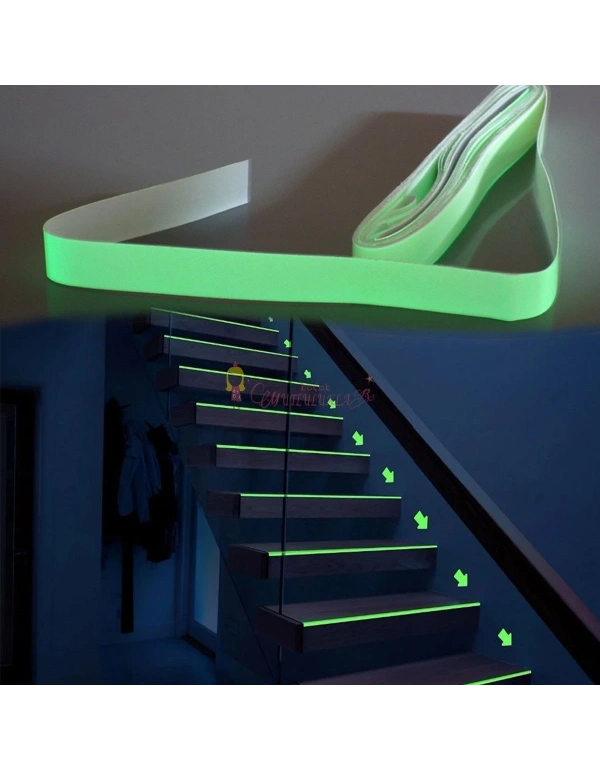 Karanlıkta ışık veren 4 metre Fosforlu Yeşil Şerit Bant