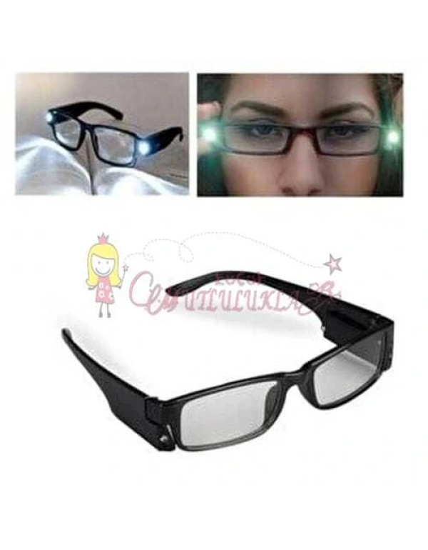 Karanlıkta Kitap Okumak Için Led Işıklı Pilli Kitap Okuma Gözlük