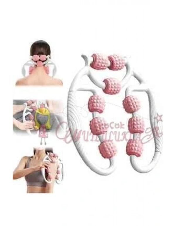 Kas Gevşetici Masaj Aleti Lenf Selülit 9 Tekerlekli Esnek Ayarlanabilir Bacak Kol Boyun