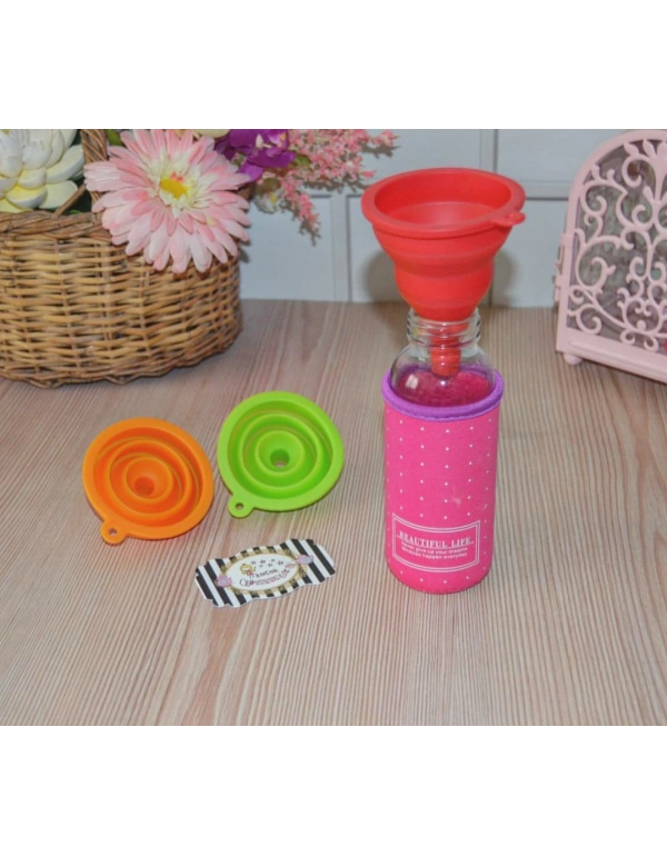 KATLANABİLİR YUVARLAK SİLİKON HUNİ