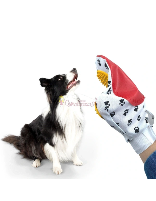 Kedi Köpek Yıkama Tüy Açıcı Düğüm Çözücü Plastik Tımar Masaj Eldiveni El Fırçası