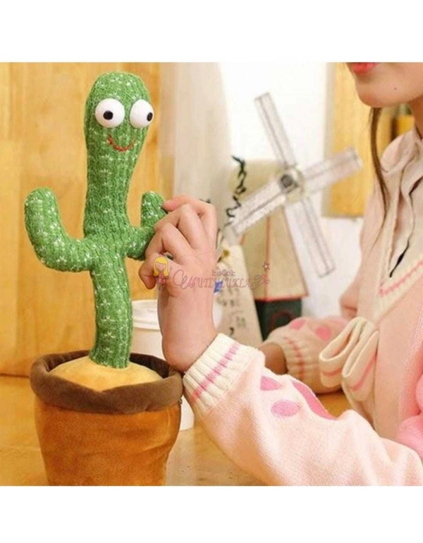 Konuşan Dans Eden Müzikli Işıklı Saksı Kaktüs Peluş Oyuncak