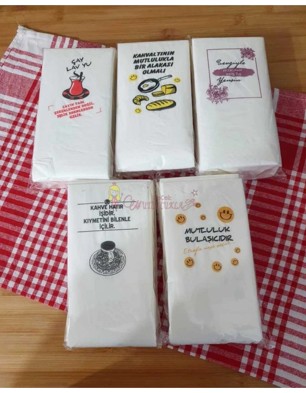 Konuşan Dekor MOTTOLU PEÇETE ( YENİ )