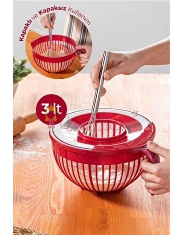 Lüks Kapaklı Mikser Kabı 3 Litre