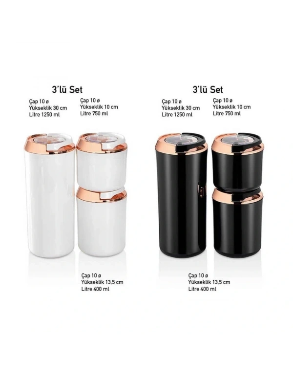 LÜX 3LÜ YUVARLAK SAKLAMA KABI