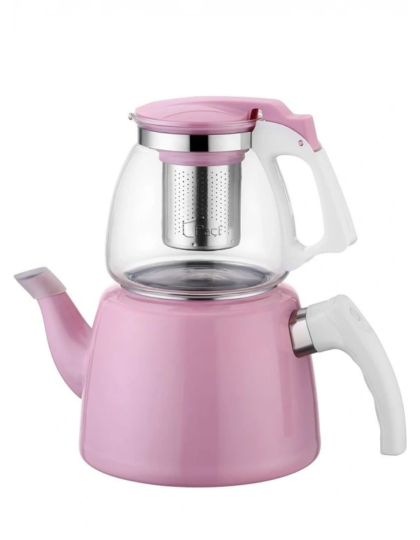 LÜX CAM & EMAYE ÇAYDANLIK SET