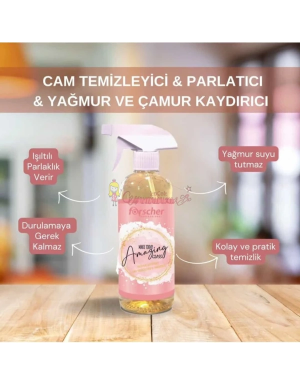 Make Today Amazing Glass Cam Temizleyici & Parlatıcı & Yağmur ve Çamur Kaydırıcı