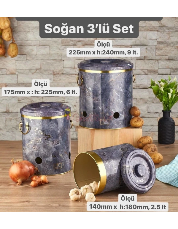 METAL 3LÜ SOGAN PATATES SETİ