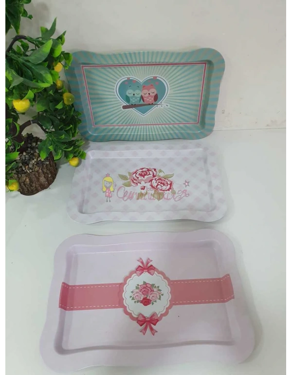 METAL DESENLİ TEPSİ