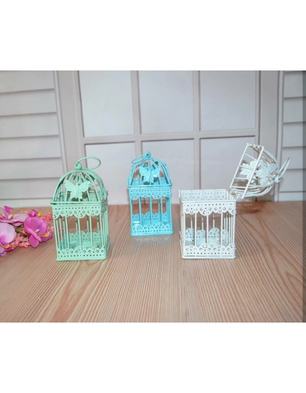 METAL KELEBEK DETAYLI MUMLUK KARE