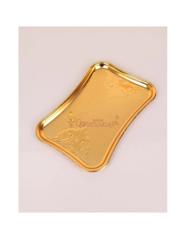 Metal Tek Kişilik Kahve Sunum Tepsisi