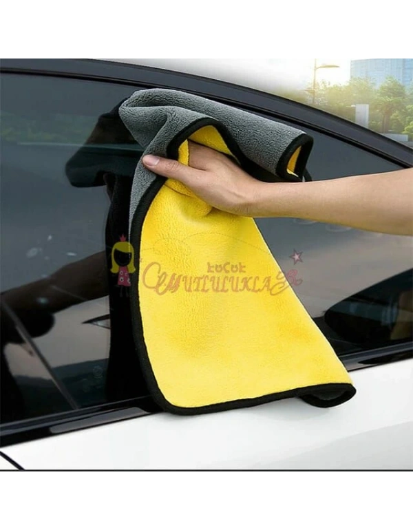 Mikrofiber Çift Taraflı Araba Oto Yıkama Ve Kurulama Bezi  30x60 Cm