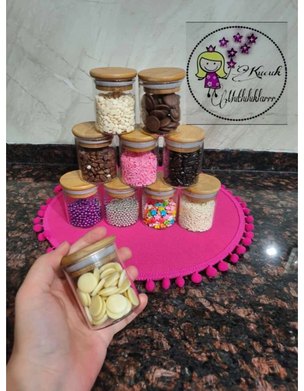 Mini Bambu Kapaklı Baharatlik