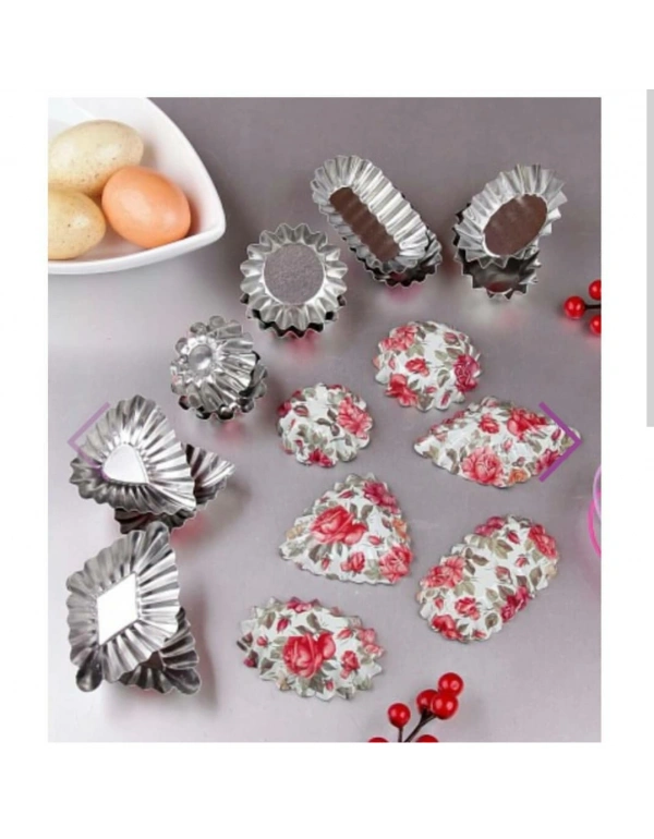 MİNİ METAL ŞEKİLLİ KEK KALIBI 18 PARÇA
