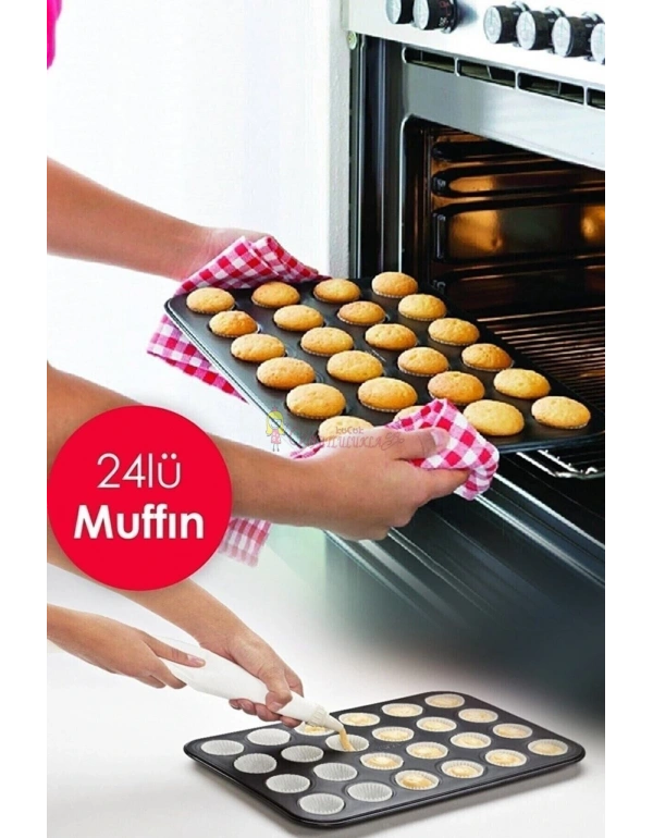 Muffin Kalıbı 24lü Cupcake Kapsülü Fırın Mini Kek Browni Kekstra Kurabiye Kalıbı