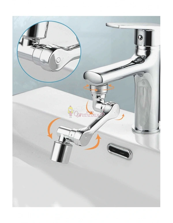 Musluk Başlığı 1080 Derece Dönebilen 2 Fonksiyonlu krom kaplama Musluk Ucu Filtresi