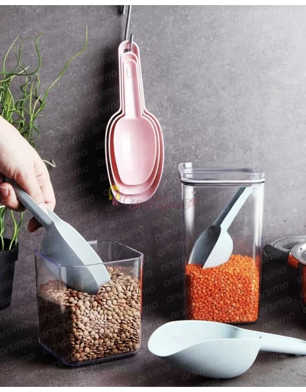 Ölçü Kaşığı Seti Erzak Bakliyat Baharat Küreğİ