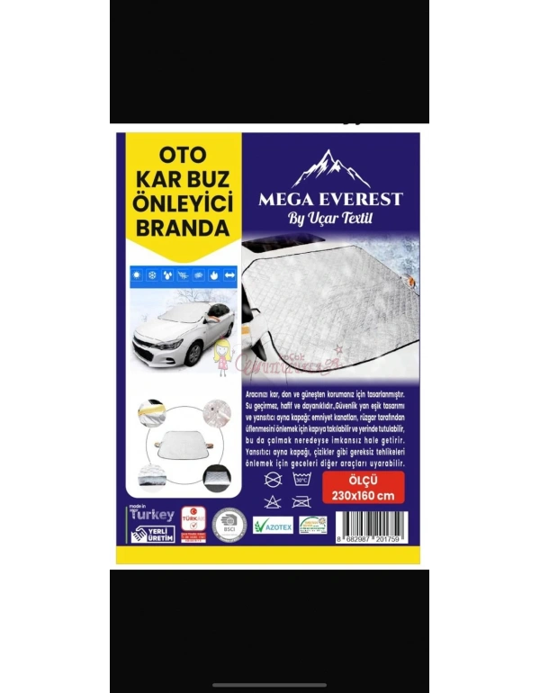 Oto Ön Cam Brandası Araç Camı Buzlanma Önleyici Ve Koruyucu Branda Cam Üst