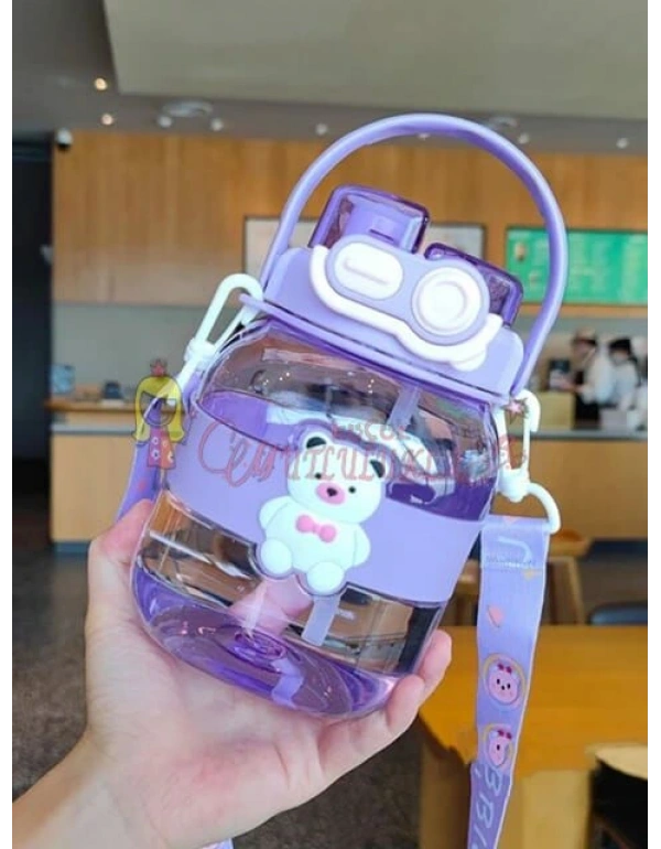 Panda Detayli 2 Baslıklı Matara