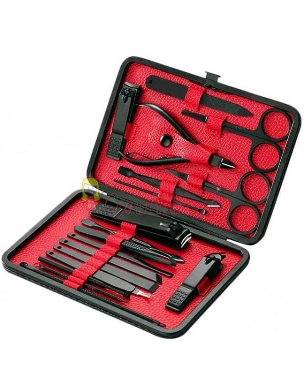 Paslanmaz Çelik Manikür Pedikür Seti El Ayak Tırnak Makası 18 Parça