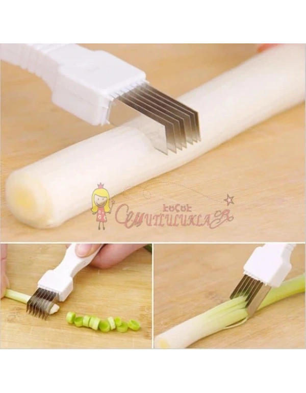 Paslanmaz Çelik Pratik 7 Bıçaklı Sebze Dilimleyici | 7 Bıçaklı Jülyen Sarımsak Biber Soğan Doğrayıcı