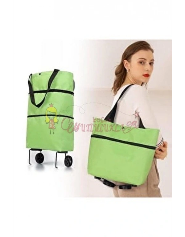 Pazar Arabası Pazar Çantası Market Pazar Alışveriş Çantası Portatif Açılır Kapanır Tekerlekli