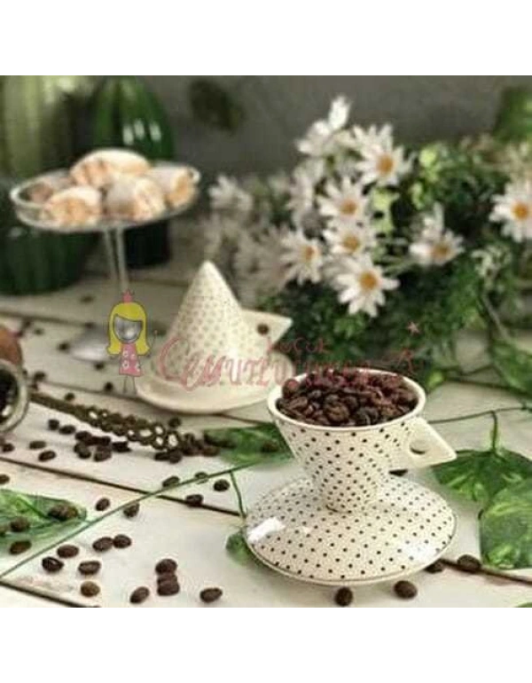 Perotti Porselen Altılı Koni Kahve Fincanı Takımı