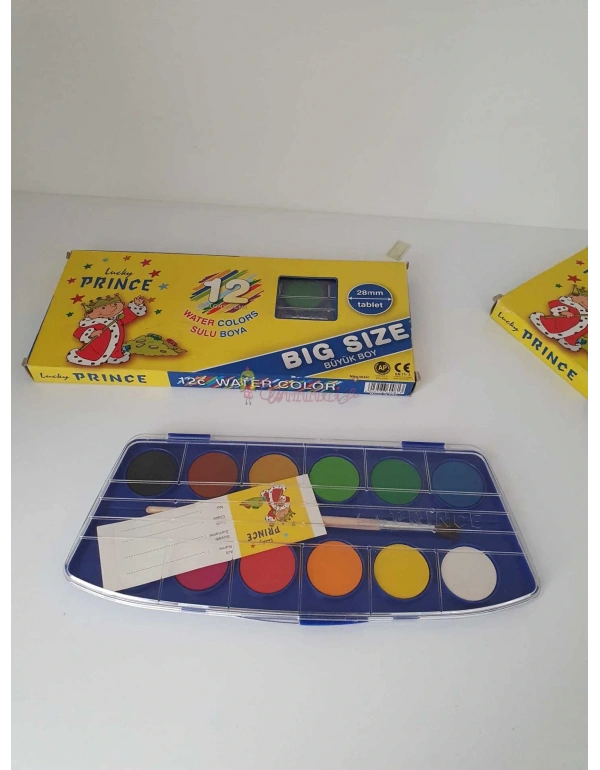 Prince Sulu Boya Fırçalı 12Li