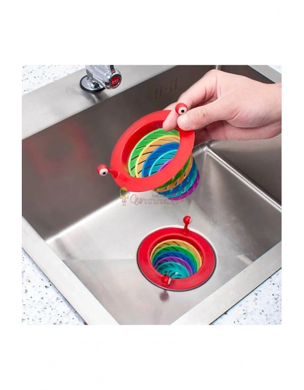 Renkli 6 Kademeli Lavabo Banyo Küvet Süzgeci Saç Toplayıcı