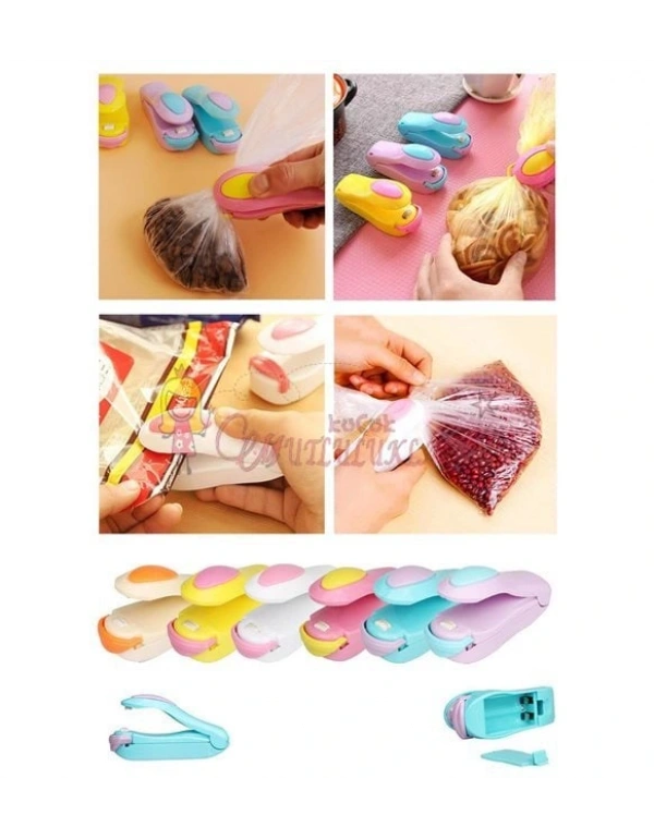 Renkli Mini Poşet Kapatma Makinesi Yapıştırıcı